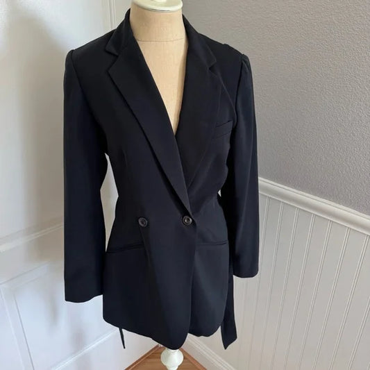 Liz Claiborne Vintage Black Belted Blazer