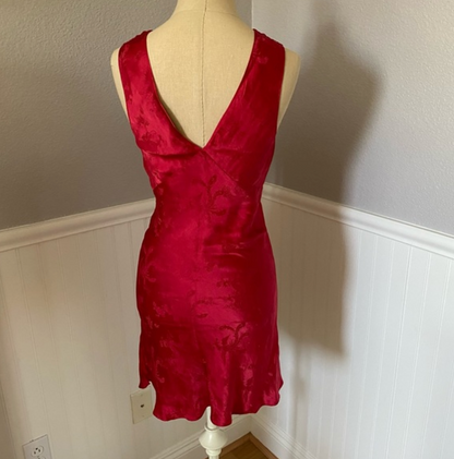 Realisation Par The Roxy Silk Mini Dress in Red Dragon