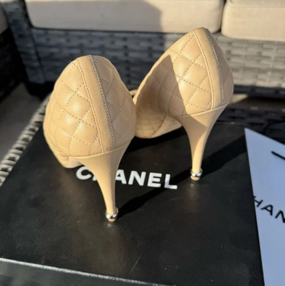 Chanel Quilted Two-Tone Heel Pumps