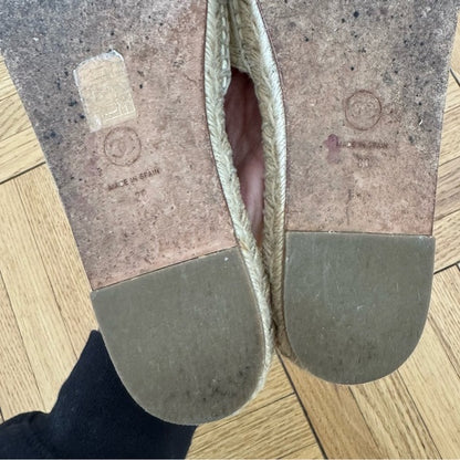 Chanel Interlocking CC Logo Espadrilles Slides