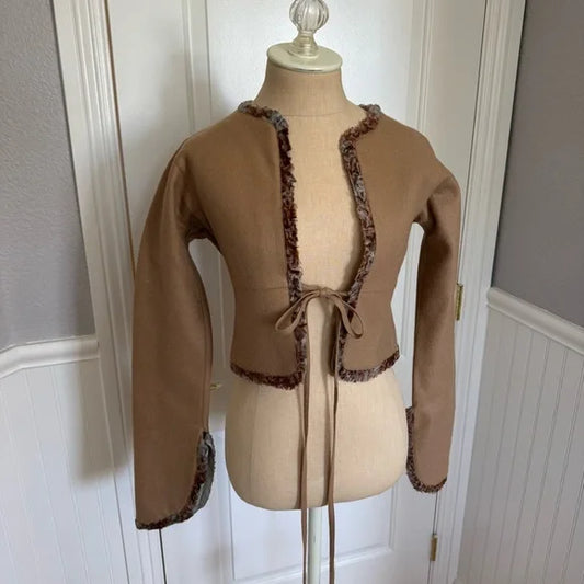 Vintage Fendi by Karl Lagerfeld 1980s Cropped Jacket