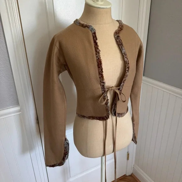 Vintage Fendi by Karl Lagerfeld 1980s Cropped Jacket