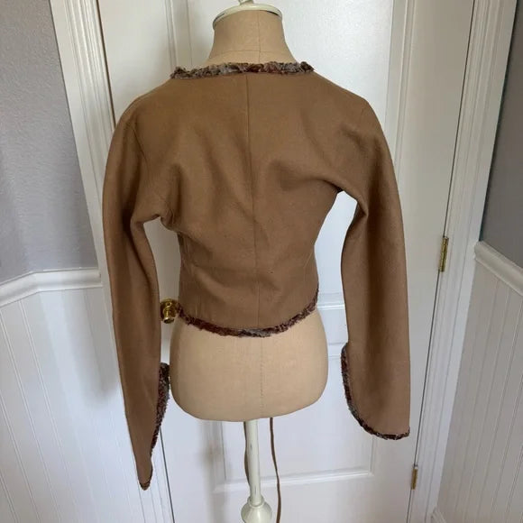 Vintage Fendi by Karl Lagerfeld 1980s Cropped Jacket