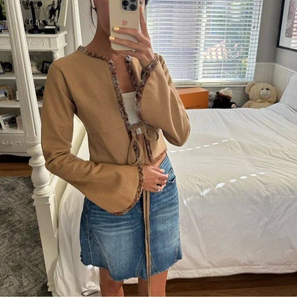 Vintage Fendi by Karl Lagerfeld 1980s Cropped Jacket
