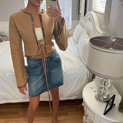 Vintage Fendi by Karl Lagerfeld 1980s Cropped Jacket