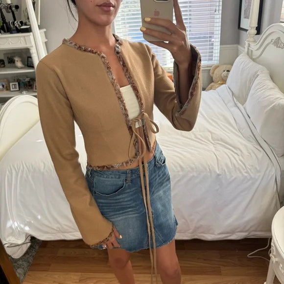 Vintage Fendi by Karl Lagerfeld 1980s Cropped Jacket