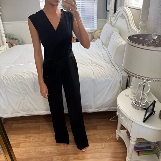 Ralph Lauren Belted V Neck Jumpsuit