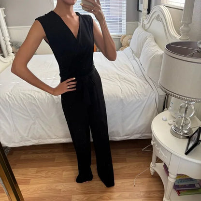 Ralph Lauren Belted V Neck Jumpsuit