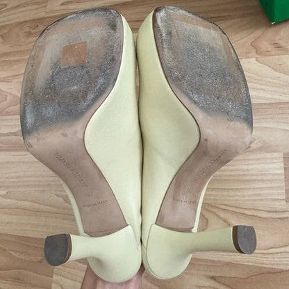 Bottega Veneta The Bold Leather Mule in Butter