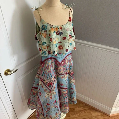 HEMANT AND NANDITA Eros Tasseled Kerchief Midi Dress