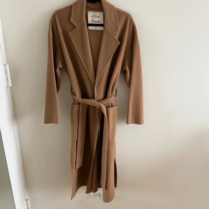 Aritzia Wilfred Handed Coat in Camel