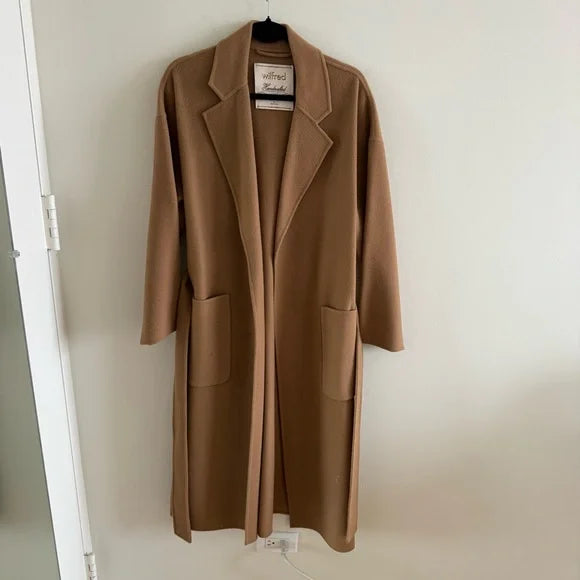 Aritzia Wilfred Handed Coat in Camel