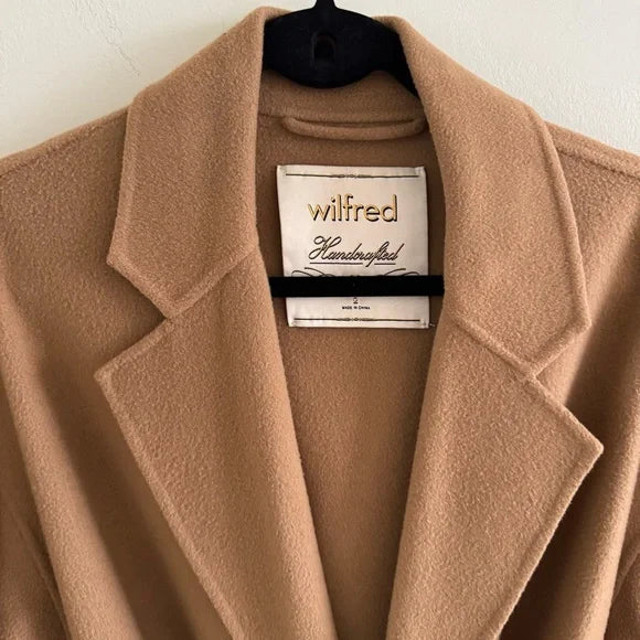 Aritzia Wilfred Handed Coat in Camel